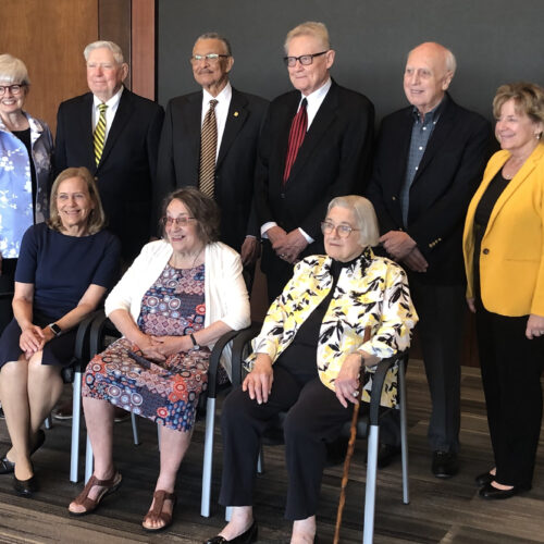 Dick Smith and the other 2025 "Eight Over 80" Award honorees.