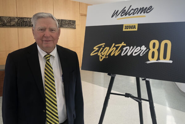 Dick Smith at the "Eight Over 80" luncheon as an award winner.