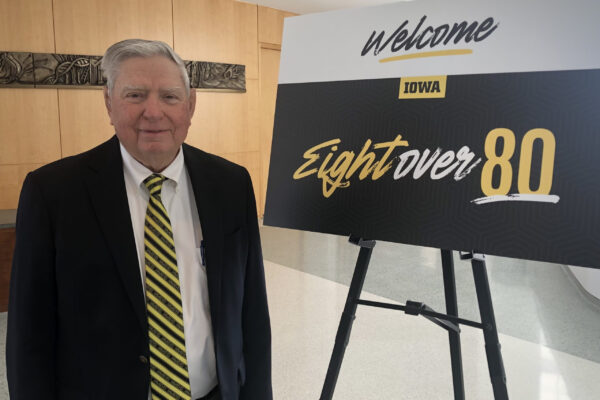Dick Smith at the "Eight Over 80" luncheon as an award winner.